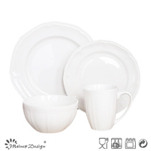 16PCS White Porcelain Dinner Set Wholesale